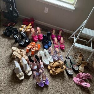 Nine West; Cicco, Brand New [chunky] Platform Shoes/ Sandals.  Offer $ per pair.